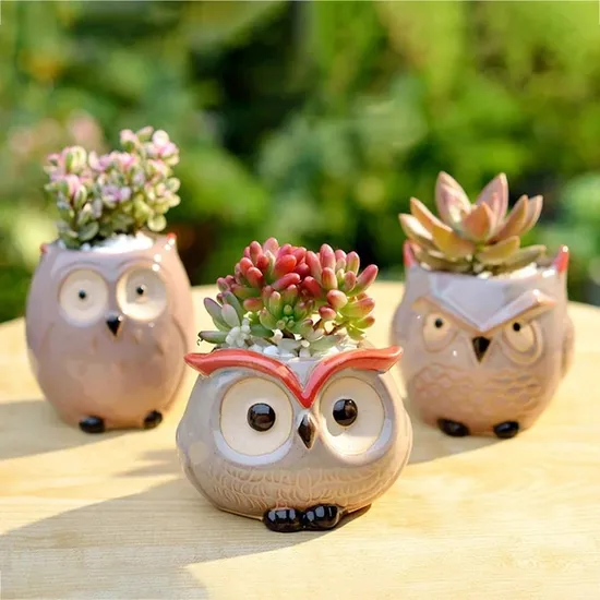 Cute Humanoid Ceramic Flowerpot Creative Crafts Decoration Nordic Portrait Personality Small Vase Home Ornaments Decoration