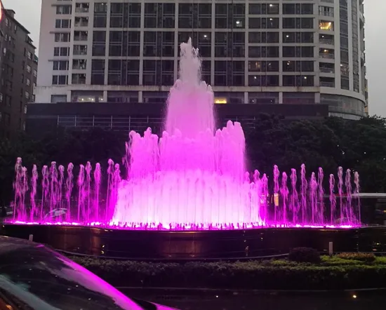 Free Design Stone Garden Products Outdoor Pool Pond LED Lights Small Music Dancing Water Fountain for Sale 