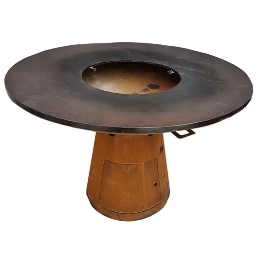 Barbecue Plancha Outdoor Corten Steel Fire Plate Grill BBQ 