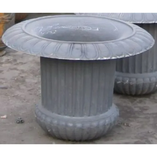 OEM Cast Iron Garden Pot Metal Grey Iron Sand Casting Metal Flowerpot 