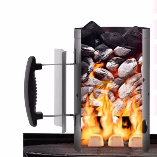 2020 Good Helper Outdoor BBQ Chimney Charcoal Fire Starter with Wooden Handle