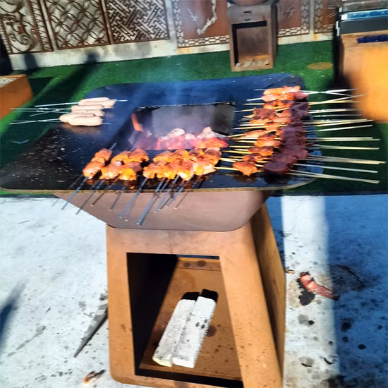 Corten Steel Rust Metal Camping Gas Fire Pits
