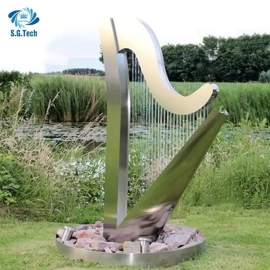 Customized Water Fountain Stainless Steel Indoor Outdoor Water Feature Waterfall Curtain 