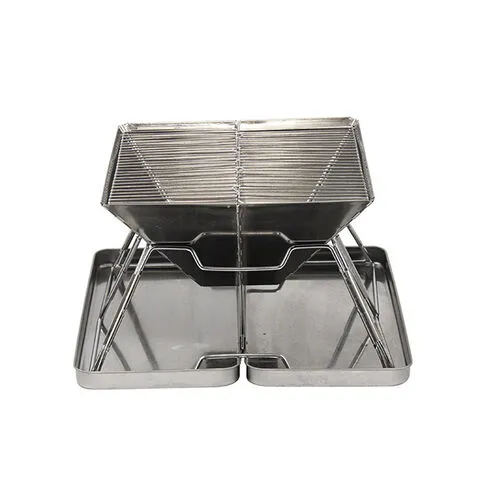 Portable Camping Grill with Carrying Bag for Outdoor Backpacking Hiking BBQ Charcoal Wood Stove Burner Wyz20134 