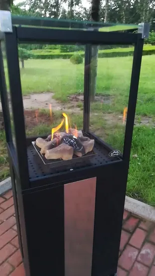 Free Standing Patio Fireplace with Real Flame with Ods Device for Outdoor Use