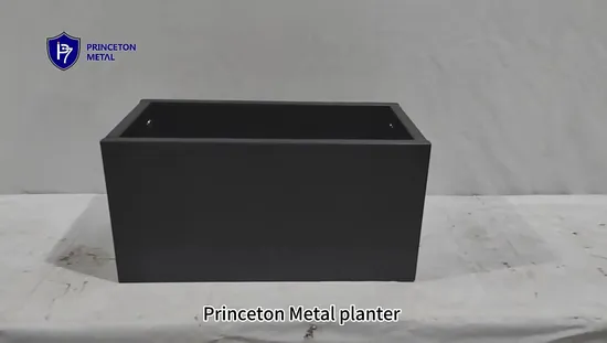Large Square Garden Aluminium Flower Pot Modern Style Metal Planter Box 