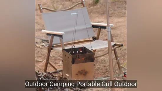 Outdoor Camping Portable Grill Outdoor Camping Portable Grill Wood Stove Firewood Charcoal Barbecue Grill 