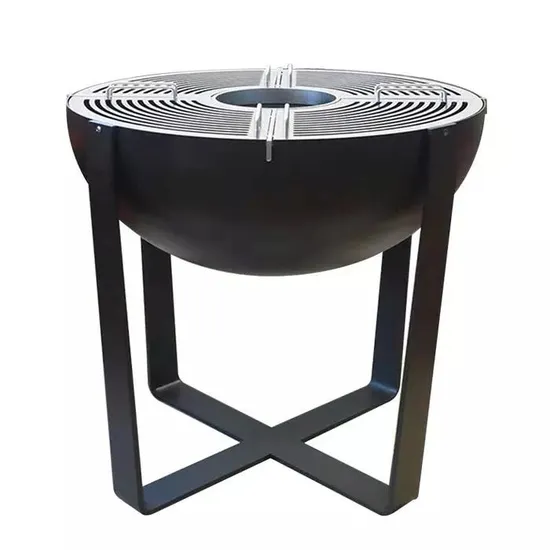 Outdoor Cooking Grill Corten Steel Fire Bowl BBQ with Grill Ring 