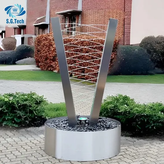 Factory Customized Newly Design Stainless Steel Water Fountain Garden Ornament Water Feature 