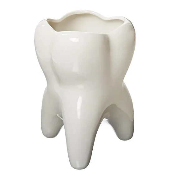 Ceramic Dental Planter Tooth Shaped Planter Molar Flower Pot Tooth Succulent Pot 