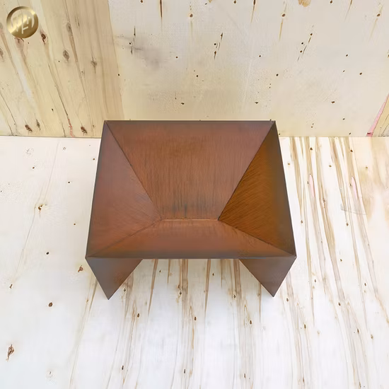 Garden Round Fire Bowl Wood Corten Steel Outdoor Fire Pit BBQ