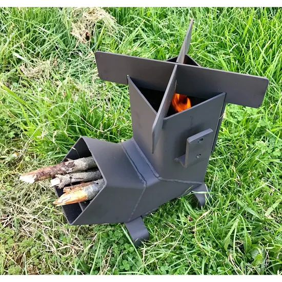 New Design Stainless Steel Wood Pellet Rocket Stove Charcoal Stove for Africa and America 