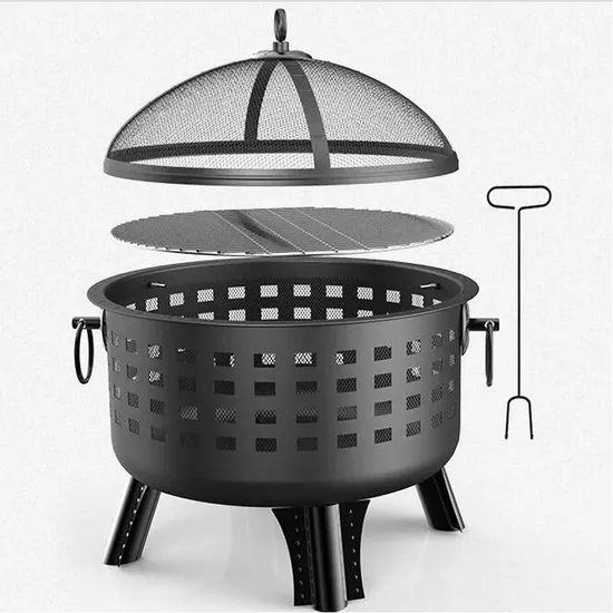 Outdoor Round Shape Steel Iron Fire Pit BBQ Fire 