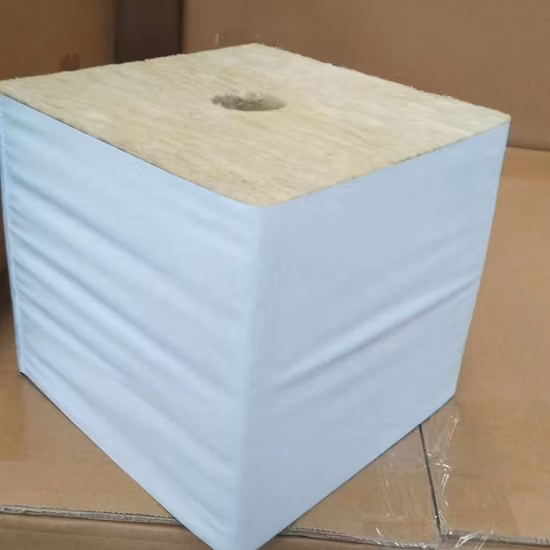 Nursery Grow Media Hydroponics Agriculture Wholesale Rockwool Cubes Planting Holes