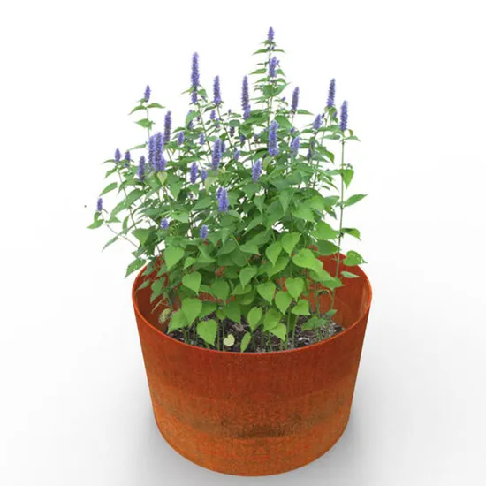 Cheap Outdoor Corten Steel Flower Pots Garden Plant Box Stackable Metal Planters 