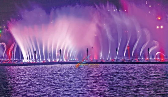 Bangladesh Hatirjheel Lake 120 *24 M RGB Lighted Music Water Dance Fountains Show